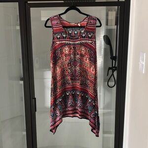 Soft Surroundings Sleeveless bohemian Aztec print tunic top S 100% Rayon